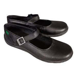 Kickers Mary Jane Shoes Black Leather Women's 35/US 5